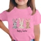 thumbnail image 2 of Blusas y camisas de manga corta con cuello redondo Camiseta estampada de manga corta de Pascua para niños Cuello redondo Manga corta Casual Versátil Para niñas Niños Top de poliéster, 2 of 5