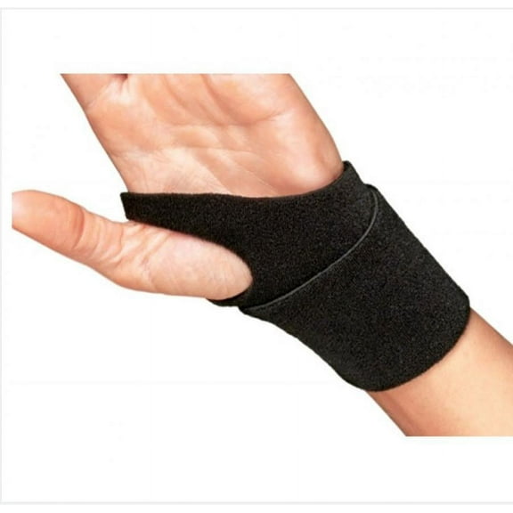 ProCare Wraparound Wrist Wrap Support, Left or Right Wrist, Black, One Size Fits Most, Adult, 1 Count