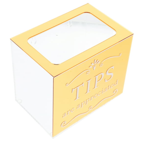 Tips Box for Money Acrylic Tip Box for Bartender Bars Donation Tip Holder Collection Money Storage Container Suggestion Box and Raffle Cash Box