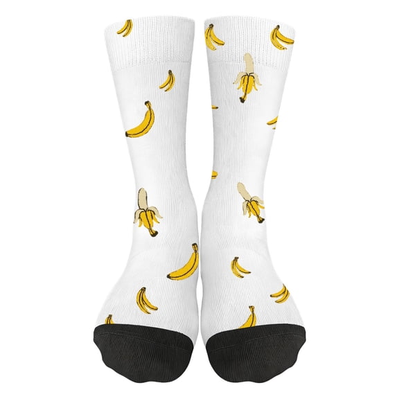 REZUOFI 1 Pcs Heated Competitive Banana Socks for Men and Women, Soft Crew Socks for Cozy Wear, Adjustable Stretch Fit, Lightweight Warmth for All Day