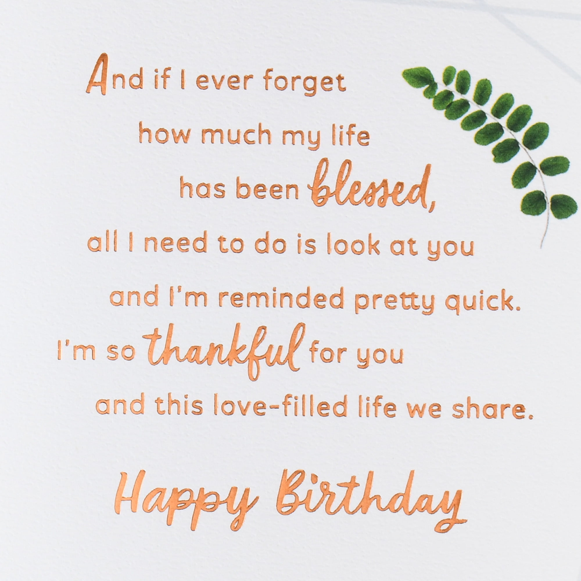 Hallmark Religious Birthday Card for Husband (I Thank God for You)