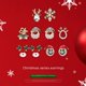 thumbnail image 2 of Colección de pendientes navideños Muñeco de nieve Copo de nieve Cabeza de ciervo Calcetines navideños Pendientes con muletas Regalo de Navidad de Año Nuevo, 2 of 6