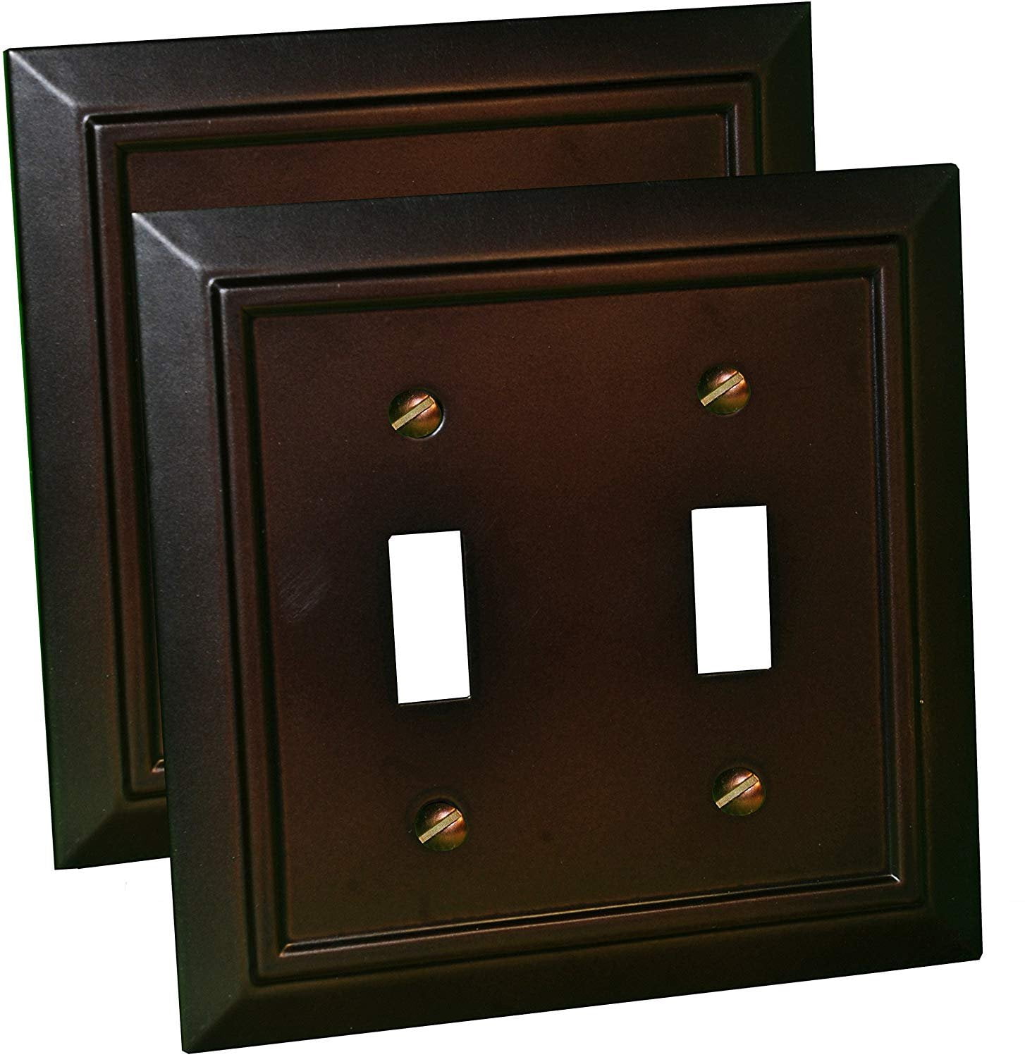 Pack of 2 Wall Plate Outlet Switch Covers by SleekLighting Decorative