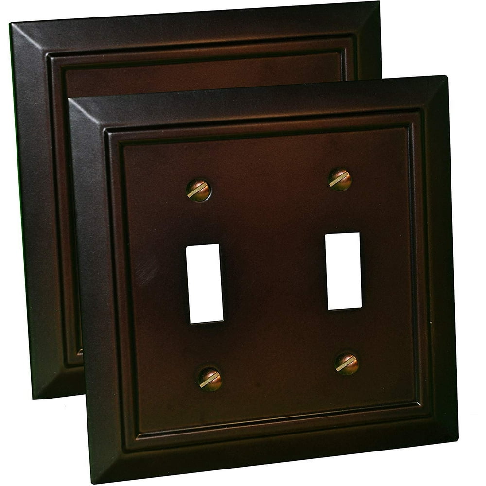 Pack of 2 Wall Plate Outlet Switch Covers by SleekLighting Decorative