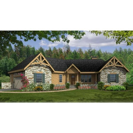 TheHouseDesigners 4421 Construction Ready Modest Craftsman  