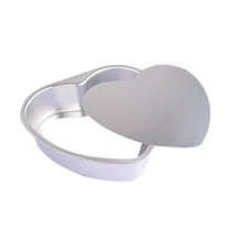 10 inch Heart Shaped Cake Pans, Aluminum Heart Shaped Baking Pans, Nonstick Cake Mold with Removable Bottom, Valentines Day Heart Shaped Cake Pan for Baking and Party Cakes