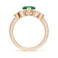 thumbnail image 2 of ANGARA Natural Solitaire 1.2 ct Emerald Heart Engagement Ring with Diamond Accents in 14K Rose Gold for Women (Size-7mm) | May Birthstone, Anniversary, Jewelry Gift for Women | Natural Emerald Ring, 2 of 8