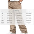 thumbnail image 3 of Mens Elastic Waist Pants Sevevn Full Elastic Waist Slant Pockets Side Pockets Straight Leg Relaxed Fit Cotton Woven Trousers for Casual Lounge Daily Wear, 3 of 5