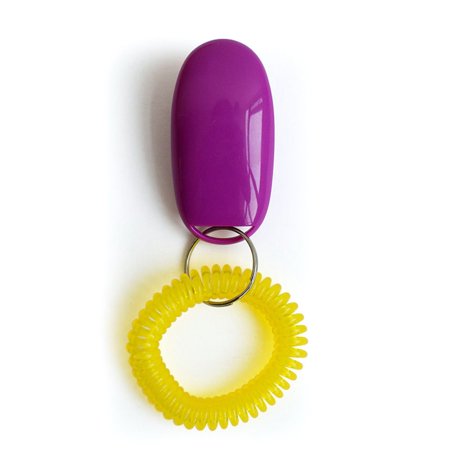Quality 1 pcs Cute Mini with Wrist Strap Animal Training Dog Whistle Dog Toy Puppy Training Accessories Dog Clicker PURPLE