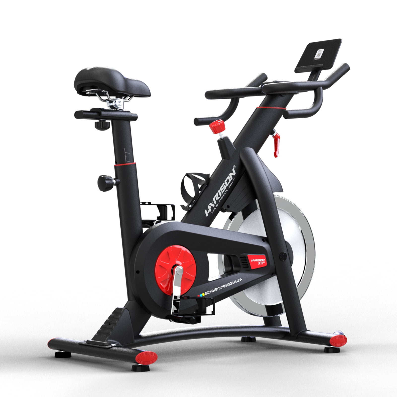 HARISON Magnetic Exercise Bike with Silent Infinite Resistance, 400lbs Capacity Indoor Cycling Bike with Bluetooth & Tablet Holder