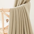 thumbnail image 5 of NICETOWN Faux Linen Room Darkening Curtains, Rod Pocket & Back Tab Thermal Insulated Privacy Protective Modern Drapes for Living Room, Oatmeal, W50 x L90, 2 Panels, 5 of 7