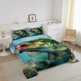thumbnail image 2 of Hunting and Fishing Theme Twin Bedding Sets Pike Bass Fish Comforter Set, Ocean Sea River Animal Bedding Comforter Sets Vintage Lake House Duvet Insert, Animal Wildlife Down Comforter, 2 of 5