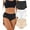 3Pack A, variant on Finetoo Seamless Underwear for Women No Show Light Tummy Control Shapewear Stripe Lace Panties Full Coverage Briefs S-XXL 3 Pack