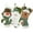 Green, variant on Baby Sweetie Santa, Snowman, Reindeer Christmas Stockings with Embroidered Snowflake 3D Plush Character Hanging Decor