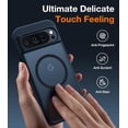 thumbnail image 3 of KOMI Magnetic Shockproof for Google Pixel 9 Pro XL Case, [Fit for MagSafe][16FT Mil-Grade Drop Protection] Translucent Protective Anti-Fingerprint Anti-Scratch Case for Pixel 9 Pro XL Case, Black, 3 of 5