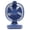 Blue, variant on Desktop Fan Usb Charging Large Capacity 4000 Ma Mute Office Large Air Volume Shake Head Fan