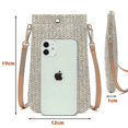 thumbnail image 3 of Straw Cell Phone Shoulder Bag Women -summer Beach Bag Small Crossbody Bag Shoulder Bags For Women, Cream White, 3 of 4