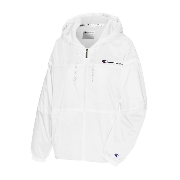 Champion Womens Stadium Colorblocked Windbreaker, L, White Walmart