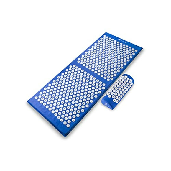 Full Body Acupressure Mat and Pillow Set, Blue