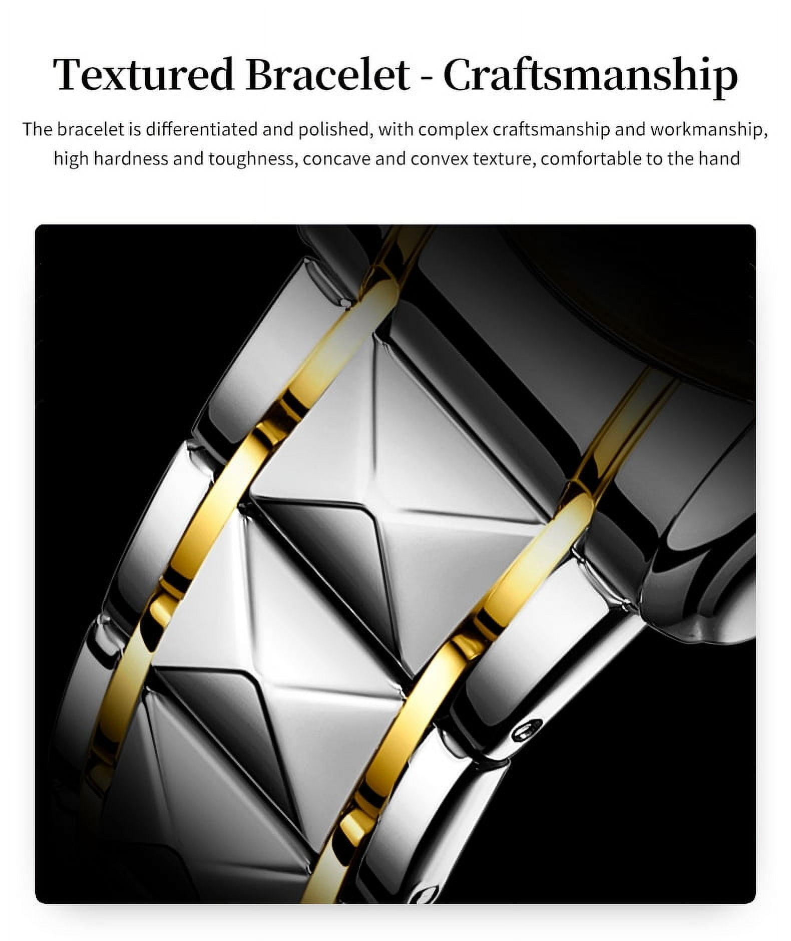 OLEVS Watches for Men Business Dress Diamond Analog Quartz Date Luxury Classic Casual Stainless Steel Waterproof Luminous Mens Wrist Watches Gifts Reloj para Hombre Blue/Gold/Black Dial
