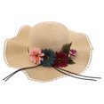 thumbnail image 1 of Sombrero de paja tipo cubo: Sombrero de paja con protección UV de girasol y ala ancha para playa de verano, plegable y transpirable - Gorra parasol para senderismo junto a la piscina, 1 of 6