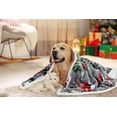 thumbnail image 4 of Christmas Sherpa Throw Blanket, Xmas Theme Throws, Plush Fleece Couch Blanket |Super Soft, Comfy, Cozy, Fluffy, Warm | ch,Truck Truck, 4 of 6
