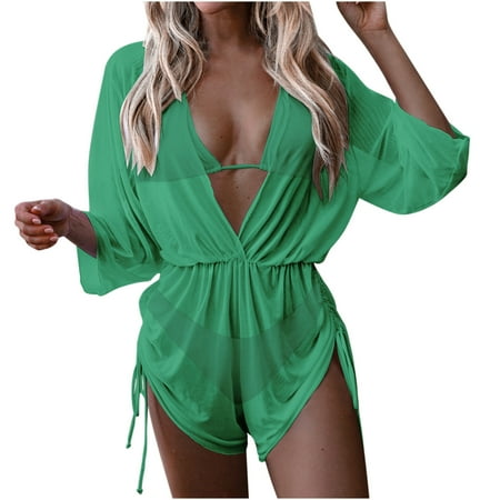 Naughtyhood Clearance Summer Bathing Suits for Women!Plus Size Swimsuit for Women 2 Piece New Lace Up High Waist Sexy Three Piece Bikini Swimsuit Swimsuit Women Bodysuit Jumpsuit