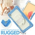 thumbnail image 6 of TECH CIRCLE Bumper Case for Samsung Galaxy Tab A7 (SM-T500) Tablet 10.4" 2020 Version, Shockproof Protective Cute Kids Case with Screen Protector & Hand Strap & Kickstand & Shoulder Strap, Blue, 6 of 6