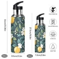 thumbnail image 2 of Yayeee 20oz Insulated Water Bottle Double Wall Stainless Steel with Flip Straw Lid, Yellow Lemons, 2 of 7