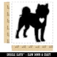 thumbnail image 2 of Shiba Inu Dog with Heart Self-Inking Rubber Stamp Ink Stamper - Red Ink - Large 1-1/2 Inch, 2 of 7