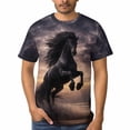 thumbnail image 3 of LAOLIUSN Mens Animal Graphic T-Shirt Funny Horse Short Sleeve Tee Tops S-4XL, 3 of 7