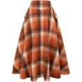 thumbnail image 1 of Falda larga de otoño e invierno a cuadros de cintura alta para mujer naranja (Plaid Orange) 2XL naranja (Plaid Orange) 2XL Xishao ropa, 1 of 2