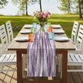thumbnail image 4 of Table Runners 90 Inches Long Dress Scarves, Purple Vintage Farmhouse Coffee/Dining/Kitchen Table Runner for Living Room, Striped Painting Retro Abstract Art 13x90 Inch, 4 of 9