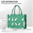 thumbnail image 3 of Large Capacity Tote Bag,Green Christmas Tree Pattern Handbag Fashion Luxury Tote Bag,15.7"x13"x 5.1" Inches,Laptop Compatible, 3 of 6