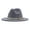 Grey, variant on Felt Wide Brim HatWomens Classic Wide Floppy Panama Hat Belt Buckle Wool Fedora HatAdjustable