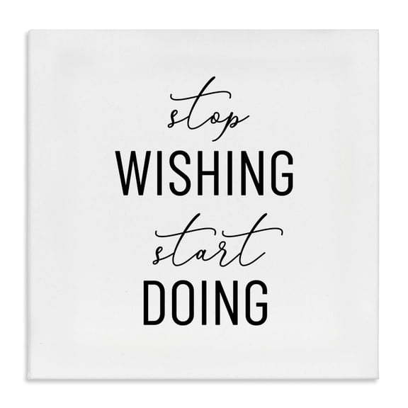 Stupell Industries Contemporary Motivational Start Doing Canvas Art, 17 x 17, by Anna Quach