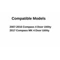 thumbnail image 4 of Passenger Right Side Rear Door Window Door Glass Compatible With Jeep Compass 2007-2016 Models/ Compass MK 2017 Models, 4 of 6