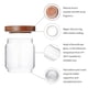 thumbnail image 4 of Juego de 4 frascos de vidrio Homtop de 450 ml con tapas de madera de acacia, 4 of 8