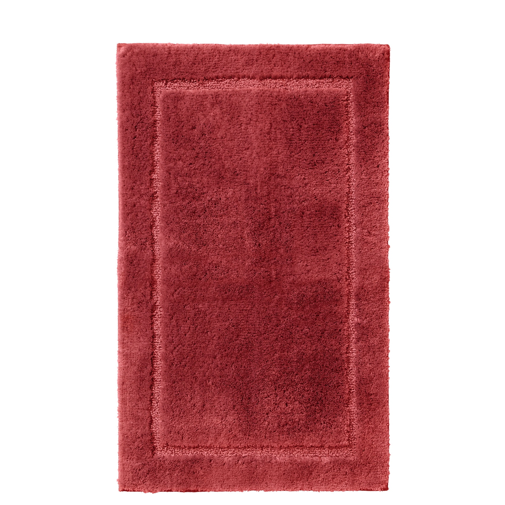BrylaneHome Luxe Rectangular Bath Rug Bath Mat 20I W 60I L, Burgundy