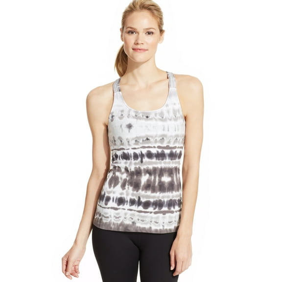 Calvin Klein Womens Printed Basketweave Top ,Neutral Combo,Small