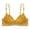 Yellow, variant on Thin Breathable Back Suspender Inner Build Fixed Cup No Underwire Lace Bra Gather Wrap Chest, Yellow