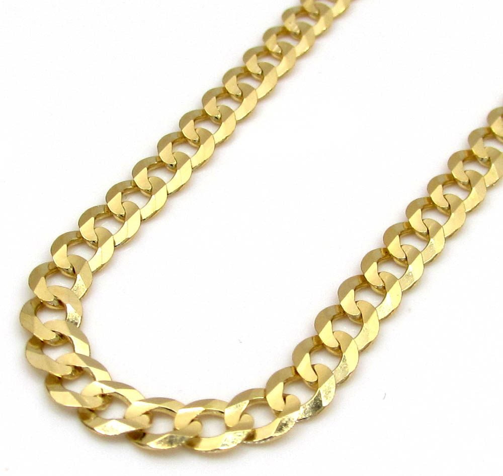 10K Yellow Gold 4.75 Curb Chain in 8 inch, 18 inch, 20 inch, 22 