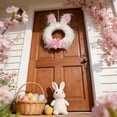 thumbnail image 4 of Easter Decoration Wreath, Fuzzy Bunny Wreaths for Decorating Cute Wreath, Back Porch Decor Spring Summer Wreaths, Decorative Wreaths Office Door Wreath, 4 of 9