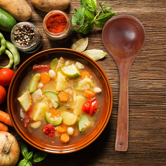 Worgeous Cooking Scoop Catering Tableware Antislip Back Hook Kitchen Utensils Spoon Soup Ladle for Home Hot Pot