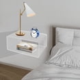 thumbnail image 4 of Wall-Mounted Acrylic Floating Nightstand for Apartments, Offices, Living Rooms, Bedrooms, Bathrooms, Study Rooms, or Other Places to Store Books, Decorations, Cups, Small Plants, Desk Lamps, 4 of 12