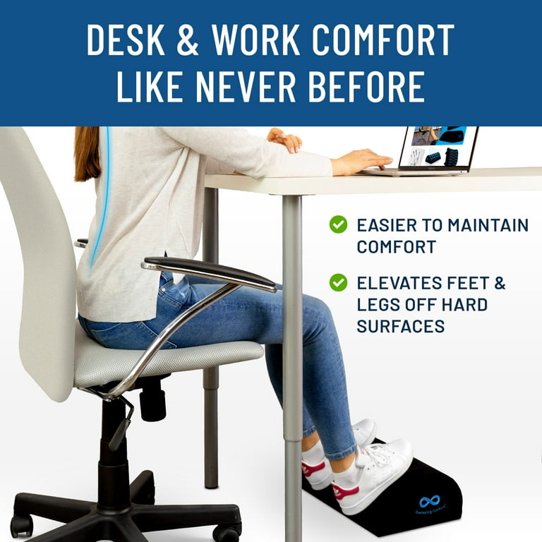 StepLively Foot Rest for Under Desk at Work-Ergonomic Design Foot Stool for  Fatigue&Pain Relief with Memory Foam,Non Slip Bead,Washable Cover-Under