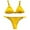 Yellow, variant on Alkepwun Women's 2 Piece Bikini Sets Ring Linked Brazilian Swimsuit Sexy Triangle Swimming Suit Cheeky Thong Bathing Suit