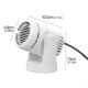 thumbnail image 4 of Calentador de coche portátil Descongelador de parabrisas automático Calentador de coche eléctrico portátil giratorio 360 (blanco 24 V), 4 of 8