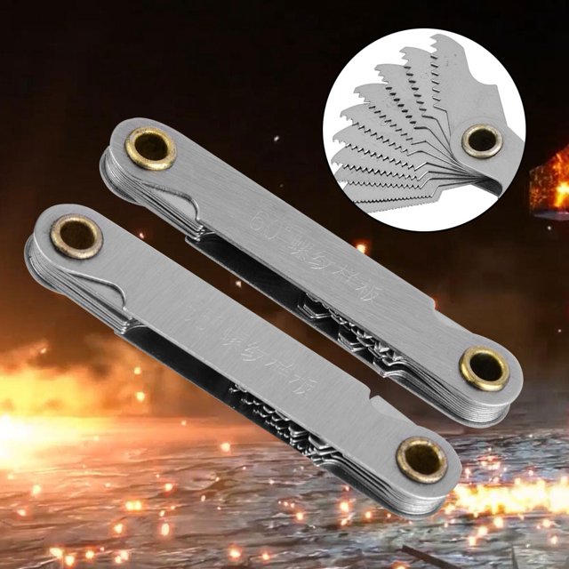 Pitch Gauge, Compact Thread Measuring Gauge, Screw Gauge, Pack Of 2 Thread Gauge, 2 Pcs/Set Practical For Measuring Tool Measuring Gauge