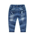 thumbnail image 2 of KIDSCOOL SPACE Baby Ripped Jean,Toddler Elastic Distressed Waist Denim Pants,18-24 Months, 2 of 7